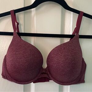 Victoria’s Secret Padded Perfect Coverage bra 36C heathered maroon